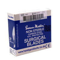 Swann Morton No 27 Non Sterile Carbon Steel Blades 0114 (Pack of 100)