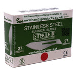 Swann Morton No 27 Sterile Stainless Steel Blades 0314 (Pack of 100)