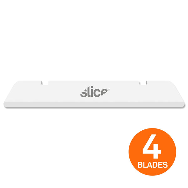 Slice 10538 Replacement Industrial Blades Rounded Tip White Pack of 4 Blades