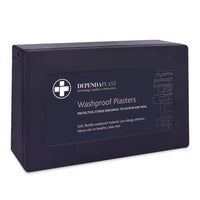 Washproof Plasters in Blue Plastic Box. Assorted (Box of 120)