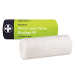 7.5cm x 5m White Open Wove Bandage BP (Pack of 12)