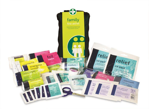 Family First Aid Kit in Green Copenhagen Bag (Single Pack)