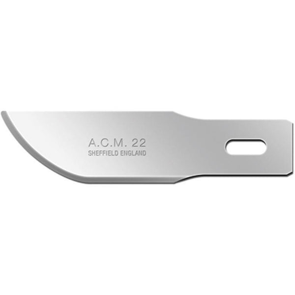 Swann Morton ACM (Arts, Craft & Modellers) No 22 Blades 9308 (Pack of 10) to fit ACM No 2 and 5 Handles