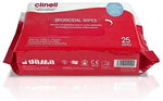 1 x Clinell Sporicidal Wipes Pack of 25 Wipes - CS25 - Expires 03-10-2023
