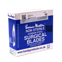 Swann Morton No 23 Non Sterile Carbon Steel Blades 0110 (Pack of 100)