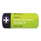 5cm x 5m White Open Wove Bandage BP (Pack of 12)