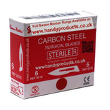 Swann Morton No 6 Sterile Carbon Steel Blades 0216 (Pack of 100)