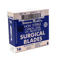 Swann Morton No 16 Non Sterile Carbon Steel Blades 0122 (Pack of 100)