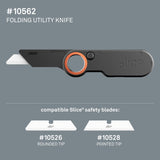 Slice 10562 Folding Utility Knife Black/Orange
