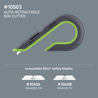 Slice 10503 Auto-Retractable Box Cutter Black/Green