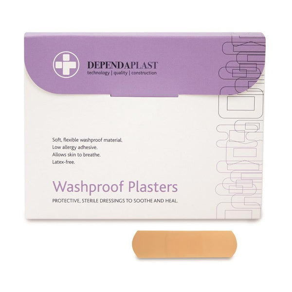 6cm x 2cm Washproof Plasters Sterile (Pack of 100) - HandyProducts.co.uk