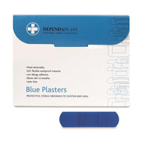 7.5cm x 2.5cm Blue Metal Detectable Plasters Sterile (Pack of 100) - HandyProducts.co.uk