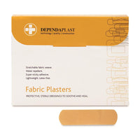 7.5cm x 2.5cm Traditional Fabric Plasters Sterile (Pack of 100) - HandyProducts.co.uk