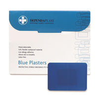 7.5cm x 5cm Blue Metal Detectable Plasters Sterile (Pack of 50) - HandyProducts.co.uk