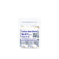Swann Morton No E11 Sterile Carbon Steel Blades 0225 (Pack of 10)