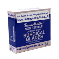 Swann Morton No 15T Non Sterile Carbon Steel Blades 0192 (Pack of 100)
