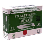Swann Morton No 21 Sterile Stainless Steel Blades 0307 (Pack of 100)