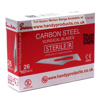 Swann Morton No 26 Sterile Carbon Steel Blades 0213 (Pack of 100)
