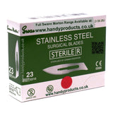 Swann Morton No 23 Sterile Stainless Steel Blades 0310 (Pack of 100)