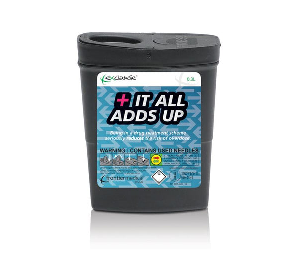 0.3 Litre Black Sharps Container (Pack of 2)