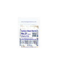 Swann Morton No 21 Sterile Carbon Steel Blades 0207 (Pack of 10)