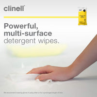 1 x Clinell Detergent Wipes Tub Refill of 110 Wipes - CDT110R