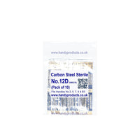 Swann Morton No 12D Sterile Carbon Steel Blades 0218 (Pack of 10)