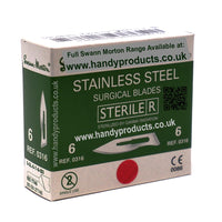Swann Morton No 6 Sterile Stainless Steel Blades 0316 (Pack of 100)