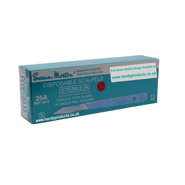 No 25A Sterile Disposable Scalpels 0515 (Pack of 10)