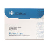 Assorted Blue Metal Detectable Plasters Sterile (Pack of 100) - HandyProducts.co.uk