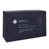 Blue Plasters in Blue Plastic Box. Assorted (Box of 120) - HandyProducts.co.uk