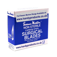 Swann Morton No 10A Non Sterile Carbon Steel Blades 0102 (Pack of 100)