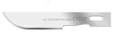 Cygnetic No 20 Stainless Sterile Blades 5306 (Pack of 10) - HandyProducts.co.uk