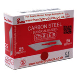 Swann Morton No 25 Sterile Carbon Steel Blades 0212 (Pack of 100)