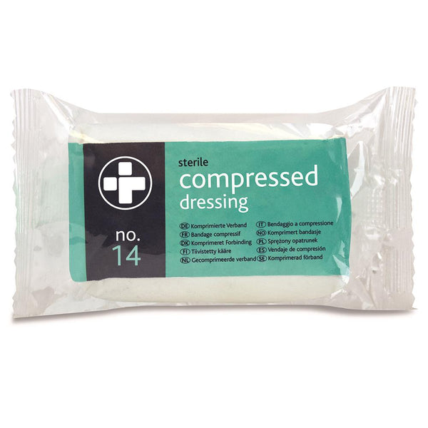 No.14 Compressed Highly Absorbent Trauma Dressing Sterile (Pack of 10)
