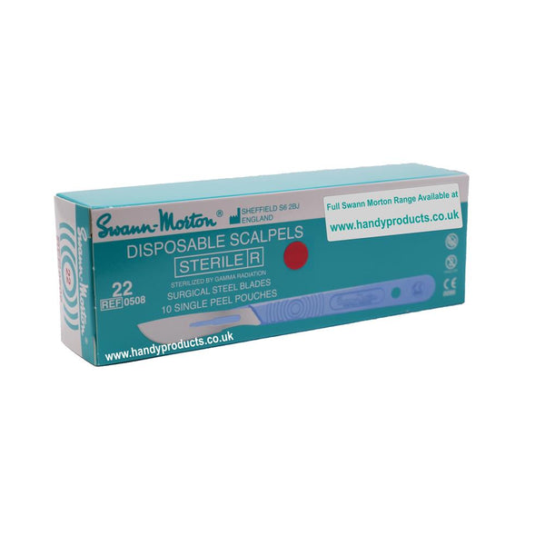 No 22 Sterile Disposable Scalpels 0508 (Pack of 10)