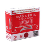 Swann Morton No 12 Sterile Carbon Steel Blades 0204 (Pack of 100)