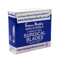 Swann Morton No 10 Non Sterile Carbon Steel Blades 0101 (Pack of 100)
