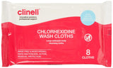 1 x Clinell 2% Chlorhexidine Wash Cloths Pack of 8 - CHGWC8