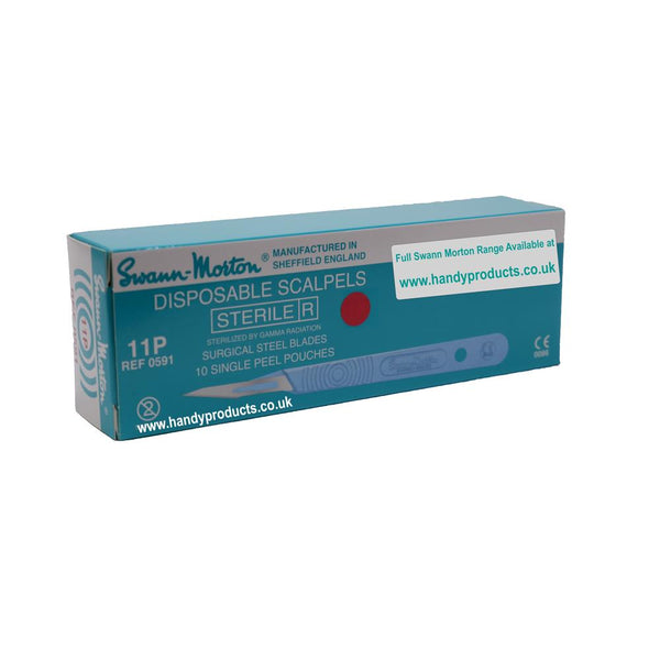 No 11P Sterile Disposable Scalpels 0591 (Pack of 10)