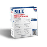 NICE No.10R Sterile Carbon Steel Surgical Blades CS10R (Box of 100) - HandyProducts.co.uk