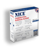 NICE No.12D Sterile Carbon Steel Surgical Blades CS12D (Box of 100) - HandyProducts.co.uk