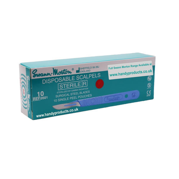 No 10 Sterile Disposable Scalpels 0501 (Pack of 10) - HandyProducts.co.uk