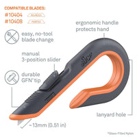 Slice 10400 Manual Box Cutter Black/Orange - HandyProducts.co.uk