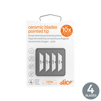 Slice 10408 Replacement Blades for Safety Box Cutter Pointed Tip White Pack of 4 Blades - HandyProducts.co.uk