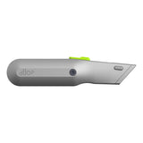 Cutter Slice Smarty Auto-Rétractable - Lame Céramique Sécurité Longue Durée - Manche Gris/Vert - Idéal Carton Épais Et Usage Pro