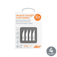 Slice 10518 Replacement Craft Blades Straight Edge, Rounded Tip White Pack of 4 Blades - HandyProducts.co.uk