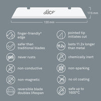 Slice 10539 Replacement Industrial Blades Pointed Tip White Pack of 4 Blades - HandyProducts.co.uk