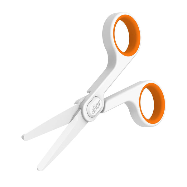 Small Rounded Scissors Slice 10544 Small Scissors Rounded Tip White/Orange – HandyProducts.co.uk