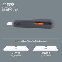 Slice 10550 Manual Utility Knife Black/Orange - HandyProducts.co.uk